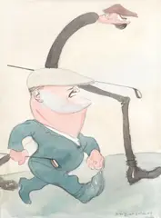 H. M. Bateman, Braid and Taylor, watercolour and pencil