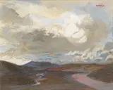 Charles James McCall, Mountain road, Wester Ross, oil on board