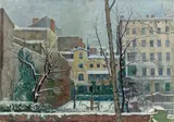 Emil Orlík, Stadtgarten im Winter, Berlin“. Wohl 1920er-Jahre