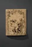 Michel Clodion, Der trunkene Silen, Um 1804, Terrakottarelief, Schlickerüberzug