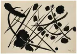 Ernst Wilhelm Nay, Ohne Titel, 1954, Tuschpinsel auf festem Papier (Prägestempel: SCHOELLER PROGRESS)