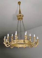 Berlin, Holz, geschnitzt; Holzbronze, vergoldet, Ø 96 cm (37 ¾ in.)