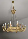 Berlin, Holz, geschnitzt; Holzbronze, vergoldet, Ø 96 cm (37 ¾ in.)