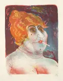 Otto Dix, Die Kupplerin, 1923, Farblithographie auf Bütten
