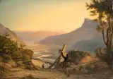 Heinrich Beck, Das Etschtal, 1839, Öl auf Holz