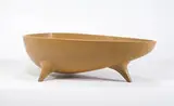 John Follis and Rex Goode, Rare ochre glazed Pig planter, c. 1949, Architectural Pottery