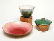 Jade Snow Wong, Enamel on copper bowl, c. 1945, Studio
