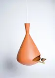 Malcolm Leland, Terracotta bird shelter with hand carved bird