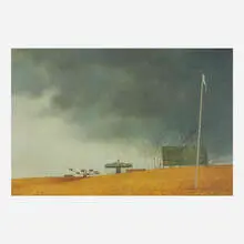 Robert Vickrey, Untitled (Impending Doom)