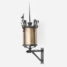 Samuel Yellin, Sconce from the Arch Street Workshop, Philadelphia, 1915-16, wrought iron, mica, bronze