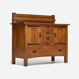 L. & J.G. Stickley, Sideboard, model 745 variant, c. 1910, oak, bronze