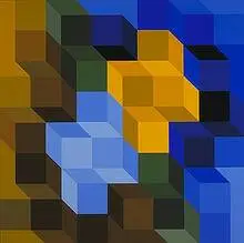 untitled by Victor Vasarely, 1960s, screenprint, sold Jun 2003