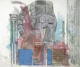Dennis Oppenheim, Study for Impersonation Station: Proposal for Police Precinct