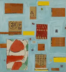 Charmion Von Wiegand, untitled, tempera with collage on paper