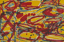 Lieu Virtuel by Jean Dubuffet, 1984, color lithograph, sold Jun 2003