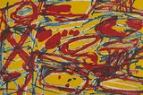 Jean Dubuffet, Lieu Virtuel, 1984, color lithograph