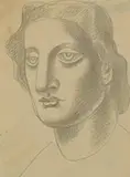 Jan Matulka, untitled (Woman's Head)