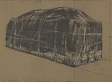 Packed Hay by Christo, 1973, lithograph with screenprint on cardboard, sold Jun 2003
