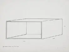 1/4 In Anodized Frame by Donald Judd, 1970, lithograph, sold Jun 2003