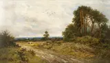 Daniel Sherrin, Resting by the roadside, oil on canvas
