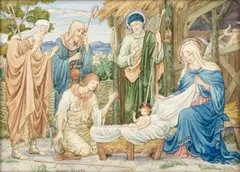 Three nativity studies by William Glasby, watercolour, offered Aug 2020
