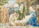 William Glasby, Three nativity studies, watercolour