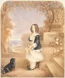 H. Kendall, Portrait of a girl, thought to be a royal princess, watercolour