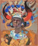 Emmanuel Mané-Katz, Portrait of a South African rickshaw boy