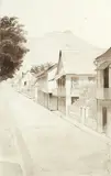 Charles William Day, 'Frederick St, Port of Spain, Trinidad', pen and brown ink with sepia wash