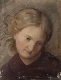Hans, Portrait of a girl, oil on canvas