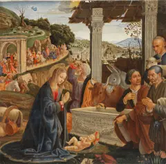 Domenico Ghirlandaio, The Adoration of the Shepherds, oil on panel