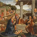 Domenico Ghirlandaio, The Adoration of the Shepherds, oil on panel