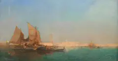 Venice by Charles Clément Calderon, oil on canvas, sold Aug 2020