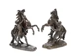 Guillaume Coustou the Elder, PAIR OF BRONZE MODELS OF THE 'MARLEY HORSES', BRONZE