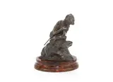 Vincenzo Gemito, patinated bronze figure of a fisherboy