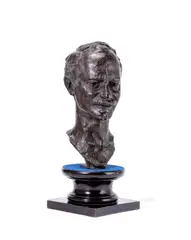 Gustinus Ambrosi, patinated bronze bust of a gentleman, patinated bronze