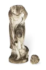 Robert Physick, carved marble figure of a classical maiden, marble