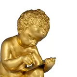 Zeichnender Knabe. Anfang 19. Jahrhundert by genannt Lemire Charles-Gabriel Sauvage, Bronzeguß, vergoldet. 36 cm (14 ⅛ in.), sold Nov 2013