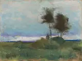 Lesser Ury, Blick zur Ostsee“. 1890er-Jahre, Pastell auf Pappe