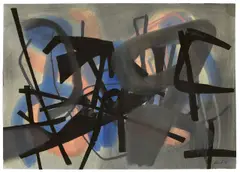 Ohne Titel by Fritz Winter, 1953, Öl auf leichtem Karton, sold Dec 2017