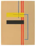 Karl Hermann Haupt, Ohne Titel, 1925, Aquarell auf bräunlichem Papier (aus einem Skizzenblock), auf Unterlagepapier montiert