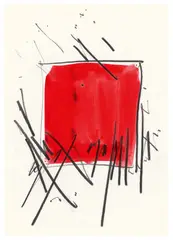 Imi Knoebel, Ohne Titel, 1974, 6 Blatt: Jeweils Aquarell und Bleistift auf linksseitig gelochtem DIN-A4-Papier