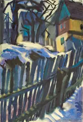 Gasse im Winter by Curt Querner, 1963, Aquarell und Tuschpinsel auf Velin, sold May 2008