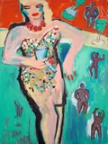 Elvira Bach, Frau an der Bar