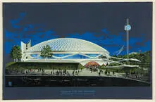 Carlos Diniz, Print of Welton Becket's GE Pavilion from the 1964 New York World's Fair, 1965