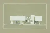 Carlos Diniz, Print of a Frank Gehry residence, 1964, Silkscreen