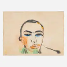 Untitled (Self-Portrait) by Francesco Clemente, Italy, sold Nov 2019