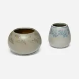 Marblehead Pottery, Decorated vases, set of two