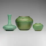 North Dakota School of Mines and Teco Pottery, Collection of three vases