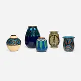 Collection of five vases by Max Laeuger for Karlsruher Majolika, sold Sep 2026